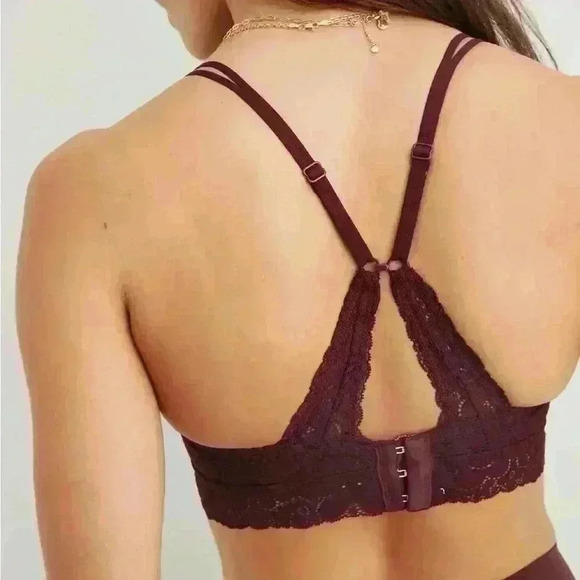 Aerie Real Happy Wireless Lace Bra 32B NWT Adjustable Racerback - Picture 3 of 5